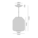 FLASK cherry L 8500G15_L 1 x E27 max 15W Aldex